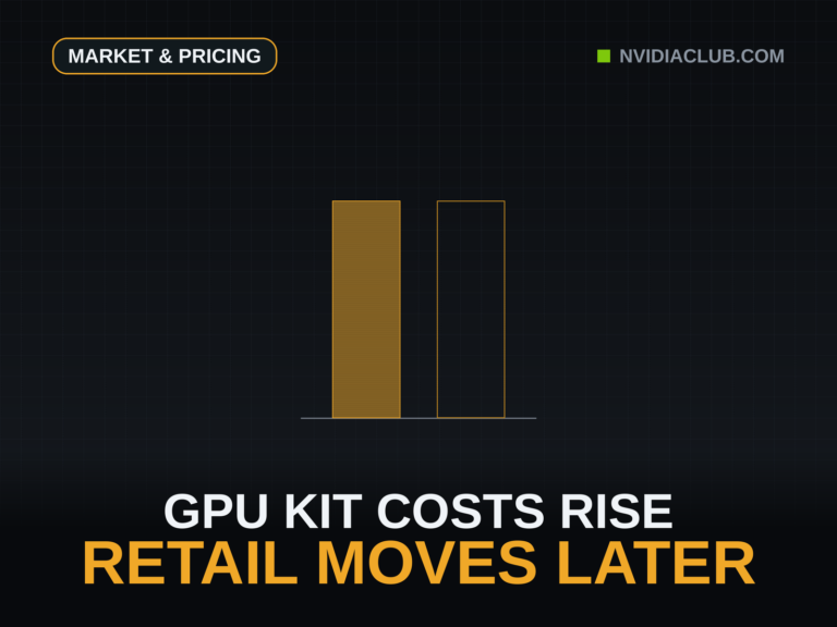 Two stage markers: a filled block for the kit-price increase already made, an empty outline for the retail move that has not happened yet.